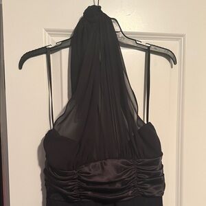 Elegant Black Halter Dress
